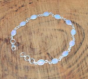 Boho Style Classical <b>Bracelet</b> Jewelry For <b>Women</b> <b>Silver</b> Jewelry 925 <b>Sterling</b> <b>Silver</b> Milky Opalite Gemstone Handmade <b>Bracelet</b> Gift - Product Image 4