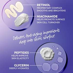 Crème hydratante pour le visage Olay Retinol 24, crème de nuit anti-âge pour femmes, sans parfum, soin anti-rides (1,7 oz) & format d'essai - Product Image 5