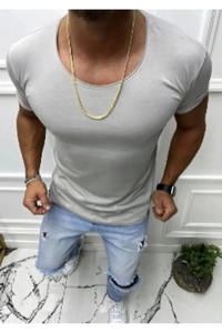 Haute qualité coton Compression hommes t-shirts Gym sport t-shirt entraînement vêtements actifs Muscle Fit Cuustom logo palangre fond incurvé - Product Image 4