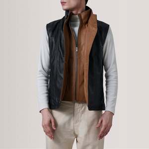 <span class=keywords><strong>Chaleco</strong></span> de Cuero Genuino para <span class=keywords><strong>Hombre</strong></span> Zane, <span class=keywords><strong>Chaleco</strong></span> Táctico Acolchado de Otoño <span class=keywords><strong>con</strong></span> Relleno de Algodón, Logotipo Personalizado, Talla XXL para Uso en Exteriores - Product Image 5