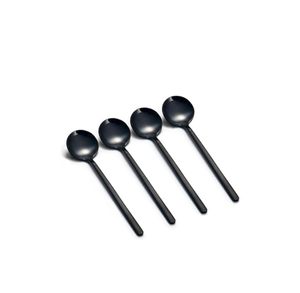 Cuchara de metal de color de fábrica, cuchara de té y café, mesa de cocina de acero inoxidable, cucharas redondas para uso hecho a mano - Product Image 1