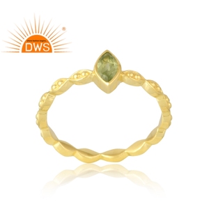 แหวนพลอยเพอริโดธรรมชาติชุบทอง18K 925เงินสเตอร์ลิงสำหรับผู้ผลิตเครื่องประดับแบบละเอียด - Product Image 1