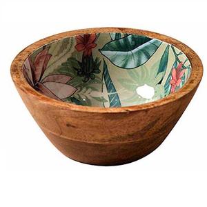 Tazón de servidor de frutas profundo redondeado de diseño moderno para accesorios de decoración de mesa, Frutero de madera de tendencia superior - Product Image 2