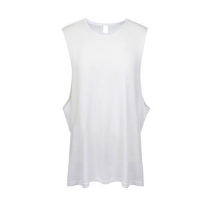 2024 hommes séchage rapide débardeur en gros bas prix respirant Spandex/coton tricoté sans manches course Singlet entraînement imprimé - Product Image 3