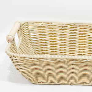 Plateau en poly rotin de haute qualité, design coloré, multifonctionnel, durable, moderne, salon, boissons, salle de bain, directement de l'usine - Product Image 2