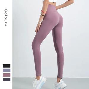 Legging de sport taille mi-haute élastique pour femme, motif uni, séchage rapide, respirant, idéal pour le yoga et le fitness (vente en gros) - Product Image 3