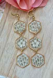 Handcrafted <b>Resin</b> Stud Earrings Collection | Traditional Vintage Style | Fashion Jewelry for Women Girls | Wedding Party - Product Image 5