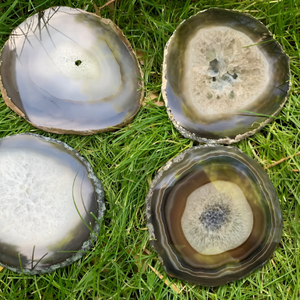 Posavasos de Ágata de Lujo Coloridos, Juego de Rebanadas Finas Resistentes al Aceite para un Hogar y Restaurantes Elegantes, Decoración de Mesa Única para Regalos de Fiesta - Product Image 1