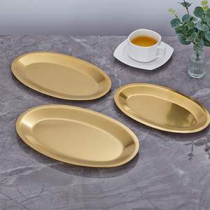 Placa de metal para servir aperitivos, comidas, postres, elegante, duradera, fácil de limpiar, adecuada para la cocina y la fiesta del hogar - Product Image 2