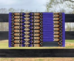 Manta de sillín de lana hecha a mano con diseño de Nueva Zelanda para Western Show Horse Top Wool Saddle Pad con tamaño de forro polar - Product Image 1