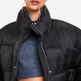 Chaqueta acolchada corta clásica para mujer, abrigo corto cálido de punto grueso, ropa de calle transpirable, moda de invierno, cómoda - Product Image 2