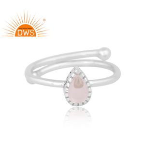 Stylish Design 925 Sterling Silver Natural <b>Crystal</b> Quartz Gemstone <b>Ring</b> For Women Custom Jewelry For Women Gift For Her - Product Image 3