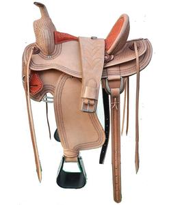 Selle de course de baril de qualité supérieure en cuir véritable fait à la main selle de cheval occidental de qualité supérieure selle de rodéo légère pour les cavaliers de ranch - Product Image 2