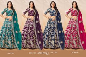 Nouvelle Arrivée Belle Robe Haute Sur Demande Art Soie Lehenga Choli & Dupatta Avec Broderie Miroir Travail Femme Mode Exportateur - Product Image 5
