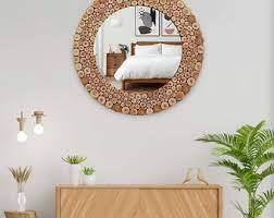 Miroir mural en mosaïque en cadre de miroir mural décoratif violet ultra violet pour la maison salon salle de bain décoration par ARTISAN AURA - Product Image 3