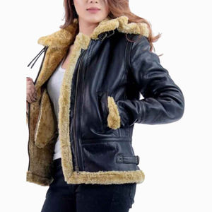 แจ็กเก็ตหนังขนสัตว์สำหรับผู้หญิงแจ็กเก็ตหนังแท้สำหรับสตรีสินค้ามาใหม่ - Product Image 3