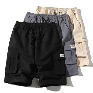 Venta al por mayor de los hombres deportes de algodón Casual pantalones cortos con cordón de talla grande ropa de gimnasio pantalones cortos de verano de los hombres - Product Image 6