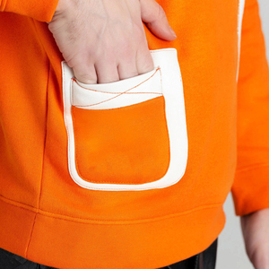 Meilleure qualité séchage rapide hommes Street Style coton mélangé sweats à capuche à bas prix sans cordes Streetwear blanc - Product Image 6