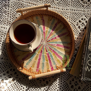 Bandeja rectangular de ratán ecológica superventas para servir decorativo placas de cargador de cesta de festoneado de ratán OEM de Vietnam - Product Image 2