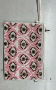 Bolsas con cremallera bordadas con cuentas abstractas hechas a medida con borlas Tiendas de accesorios de moda decoradas con botones - Product Image 4