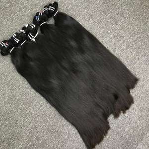 มัดผมแท้สีดำยาวมัดผมแท้พร้อมลูกไม้สวิสสำหรับผู้หญิง - Product Image 1