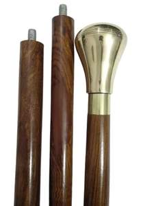 Bastón de madera con mango de latón macizo, bastón náutico antiguo de diseñador, proveedor a granel - Product Image 2