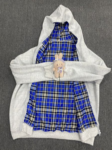 เสื้อฮู้ดมีซิปสำหรับผู้ชายผ้าซักกรดแบบวินเทจผ้าโพลีเอสเตอร์/ ผ้าฝ้ายสำหรับฤดูหนาว500GSM โลโก้ออกแบบได้ตามต้องการ - Product Image 3