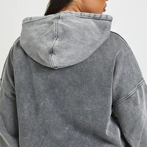 Sudadera con Efecto Desgastado para Mujer, Acabado Suave, Esencial para Invierno, con Bolsillos Tipo Canguro y Mangas Largas, para Compradores al por Mayor, Precio Económico - Product Image 5