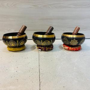 Tazón de sonido de Metal de bronce tradicional de práctica diaria, tema de Chakra para alineación de budismo, artesanías de Metal hechas a mano - Product Image 3