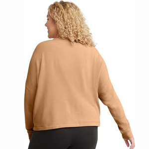 Sweat-shirt à col rond pour femme - 100% coton, chaud, léger, double tricot, logo personnalisable sur le devant pour la saison hivernale - Product Image 2