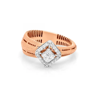 Bague de fiançailles solitaire cathédrale en moissanite, pierre ronde brillante, alliance, bijoux d'anniversaire, cadeau pour une occasion spéciale - Product Image 4