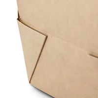 Boîtes à emporter en carton brun 600 ml, empilables, légères, pour repas rapides - 450 pcs/carton