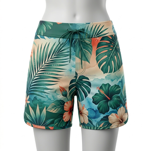 กางเกงว่ายน้ำชายหญิงแบบสวมใส่ได้ทั้งชายและหญิง  ผ้าพิมพ์ลายทั้งตัว ยืดได้สี่ทิศทาง  รูดเชือกผูกเอว แห้งเร็ว สำหรับฤดูร้อน รับผลิตแบรนด์ส่วนตัว - Product Image 2