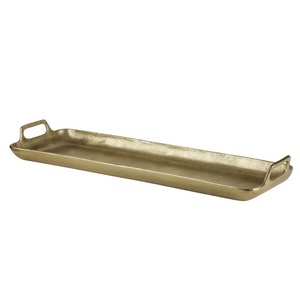Compassion Collection Premium Or Rectangle Plateau De Service En Aluminium Moulé En Métal pour La Maison Restaurants Hôtels Décoration De Mariage - Product Image 1