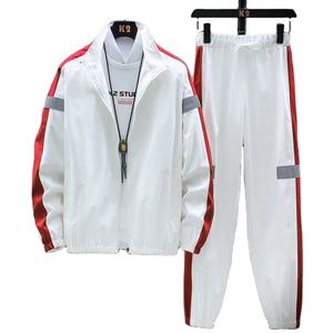 Nueva Impresión de letras para hombre Patchwork Cremallera Ropa deportiva + Pantalones Conjunto Casual Jogging Fitness Conjunto de 2 piezas - Product Image 1