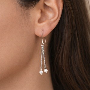 Ganchos para Pendientes de Plata de Ley 92.5 con Cadenas de Borlas, 1 Par, Accesorios para Fabricación de Joyería Chapados en Oro, Empaquetados en Bolsa - Product Image 3