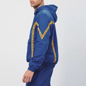 OEM couleur personnalisée écologique 100% coton pull-over Zip survêtement ensemble pour hommes hiver coupe-vent survêtement avec 2 pièces - Product Image 4