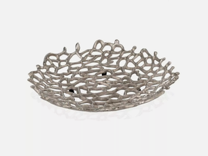 Cuenco decorativo único de aluminio dorado para frutas, centro de mesa de Metal ovalado redondo para oficina en casa con hermoso patrón - Product Image 5