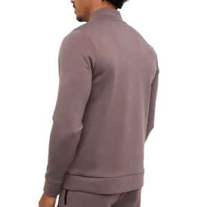 Hucai Haut de sport athlétique pour homme, coupe ajustée, manches longues, demi-zip, séchage rapide, en polaire écologique, col rond, pour entraînement en salle de sport - Product Image 4