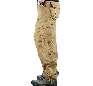 Pantalons de jogging cargo gris décontractés pour hommes de haute qualité en gros, légers, taille élastique, poches latérales, logo personnalisé - Product Image 3