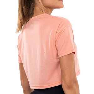 Yoga Entrenamiento Ejercicio Fitness desgaste Crop Top Camiseta Nuevo diseño Impreso Transpirable Niñas Crop Tops - Product Image 5