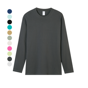 T-shirt à manches longues original 230gsm Heavyweight Sweat T-Shirt blanc solide 100% coton T-shirt personnalisé pour hommes - Product Image 5