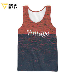 Custom Logo Men's Gym Tank Top Knitted Cotton Breathable <b>Athletic</b> Shirt Plus Size Short-Sleeved Fitness Wear Color Stitching for - Product Image 1