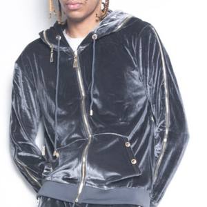 Chándal de terciopelo para hombre de tendencia superior, fácil de usar, totalmente personalizado, superventas, cómodo chándal de terciopelo para hombre con cosas duraderas - Product Image 2