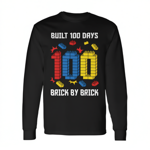 Maglietta a Maniche Lunghe 'Costruita Giorno dopo Giorno' - Idea Regalo Promozionale - Product Image 1