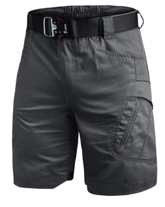 Short cargo décontracté pour homme, multi-poches sans ceinture, 2 poches zippées sur les cuisses, 2 poches à crochet avant fermées, service OEM - Product Image 1