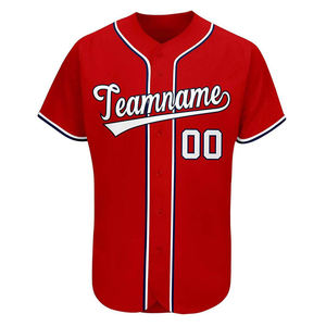 Camiseta de béisbol personalizada con botones, camiseta de béisbol de malla transpirable ligera, camiseta de béisbol para jóvenes, sublimación - Product Image 4