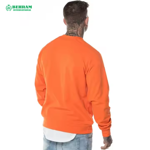 เสื้อสเวตเชิ้ตคอกลมสีดำคุณภาพสูงสำหรับผู้ชาย แบบสั่งทำพิเศษ ผ้าฝ้ายออร์แกนิก ทรงหลวม แห้งเร็ว - Product Image 2