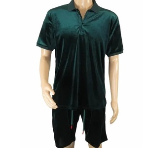 Conjuntos Deportivos de Terciopelo para Hombre de Primera Calidad, Ropa Deportiva Holgada de Verano, Ropa de Calle, Pantalones Deportivos para Correr, Chándales de Terciopelo Transpirables - Product Image 2
