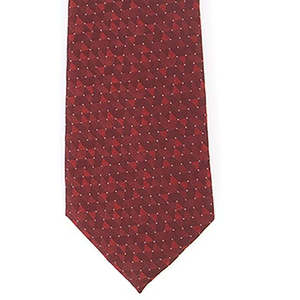 Cravatta Alfani da uomo, taglia normale, slim, fantasia geometrica, accessorio formale rosso per abito - Product Image 3